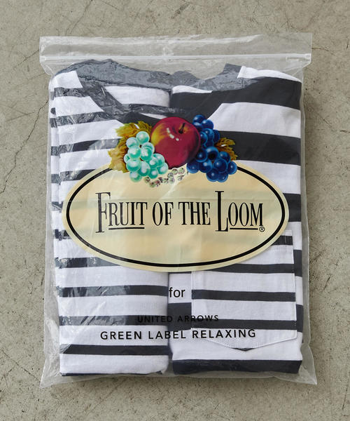 FRUIT OF THE LOOM（フルーツオブザルーム）の「別注 [フルーツオブザルーム] SC FRUIT OF THE LOOM ボーダー Tシャツ 2枚組（Tシャツ/カットソー・メンズ・ブラック・L/S/M）」の5枚目の写真