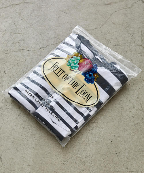 FRUIT OF THE LOOM（フルーツオブザルーム）の「別注 [フルーツオブザルーム] SC FRUIT OF THE LOOM ボーダー Tシャツ 2枚組（Tシャツ/カットソー・メンズ・ブラック・L/S/M）」の4枚目の写真