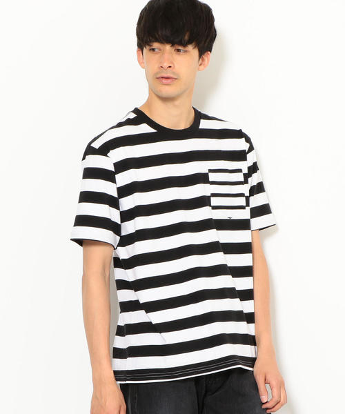 FRUIT OF THE LOOM（フルーツオブザルーム）の「別注 [フルーツオブザルーム] SC FRUIT OF THE LOOM ボーダー Tシャツ 2枚組（Tシャツ/カットソー・メンズ・ブラック・L/S/M）」の3枚目の写真