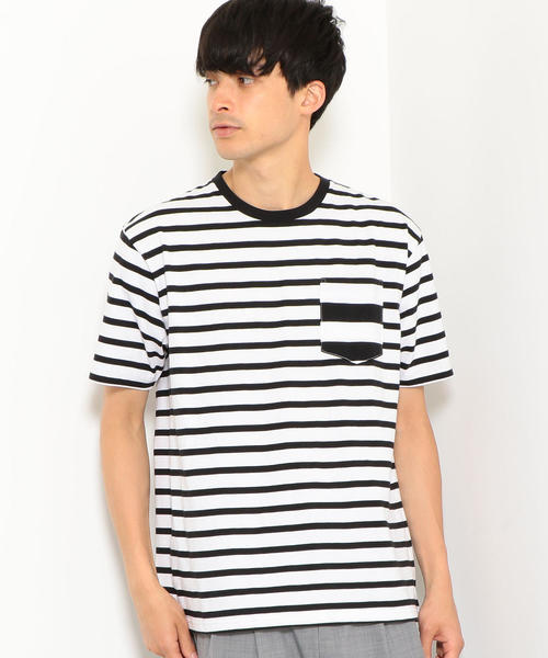 FRUIT OF THE LOOM（フルーツオブザルーム）の「別注 [フルーツオブザルーム] SC FRUIT OF THE LOOM ボーダー Tシャツ 2枚組（Tシャツ/カットソー・メンズ・ブラック・L/S/M）」の21枚目の写真