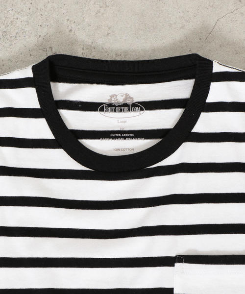 FRUIT OF THE LOOM（フルーツオブザルーム）の「別注 [フルーツオブザルーム] SC FRUIT OF THE LOOM ボーダー Tシャツ 2枚組（Tシャツ/カットソー・メンズ・ブラック・L/S/M）」の19枚目の写真