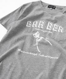 Lens Concave（レンズコンケイブ）の「BAR BER ポケットＴ（Tシャツ/カットソー）」