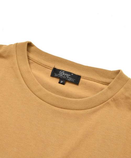 MinoriTY（マイノリティ）の「フェイクレイヤードビッグシルエット半袖Tシャツ カットソー クルーネック（Tシャツ/カットソー・メンズ・ブラック/オフホワイト/オリーブ/ピンク/キャメル・FREE）」の18枚目の写真