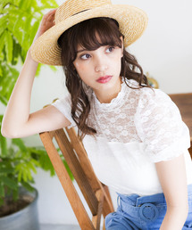 WEGO | WEGO/パフスリーブレースTシャツ(Tシャツ/カットソー)