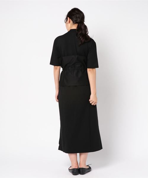 クラネ CLANE ウエストギャザー カット ワンピース WAIST GATHER CUT ONE PIECE 半袖 CLANE（クラネ）の「WAIST GATHER CUT ONE PIECE（ワンピース）」 - WEAR