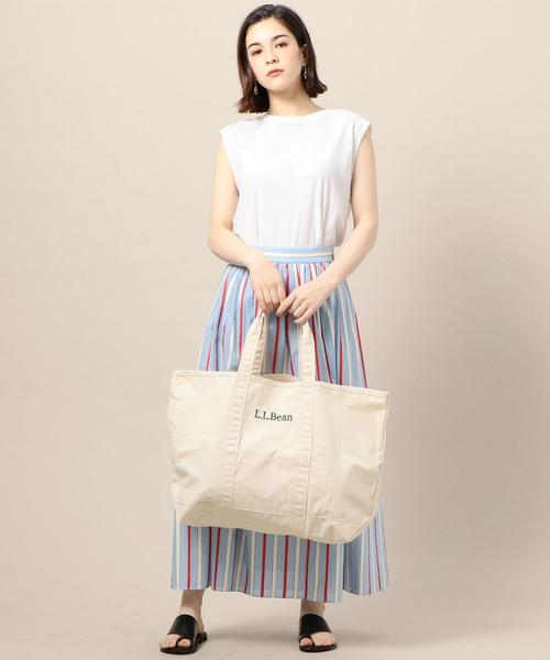 L.L.Bean（エルエルビーン）の「＜L.L.BEAN＞GLOSSARY トートバッグ Ψ（トートバッグ・レディース・ネイビー/ナチュラル・FREE）」の9枚目の写真