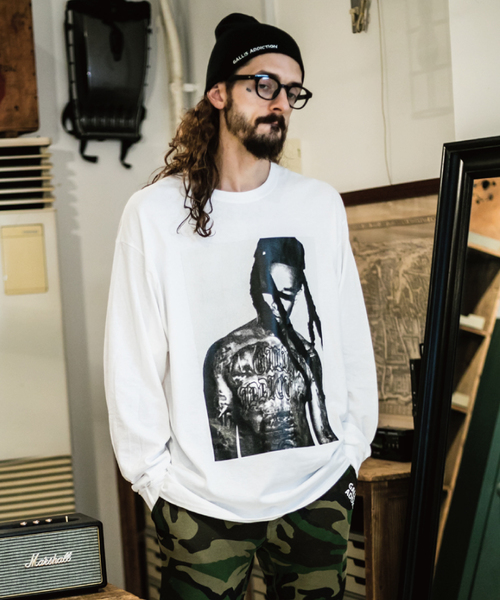 GALLIS ADDICTION(ガリスアディクション)の「GA TATOO MEN転写プリント ロンT(Tシャツ/カットソー・メンズ・ホワイト/ブラック・M/L/XL)」の10枚目の写真