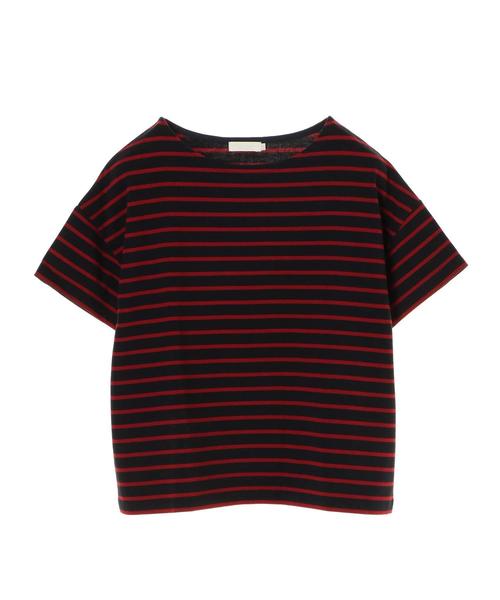 earth music&ecology（アースミュージックアンドエコロジー）の「ボーダーボーダーSSプルオーバー(プレーン)（Tシャツ/カットソー・レディース・ブラック/ブラウン/アイボリー/マスタード/キャメル/レッド系その他4・M/L）」の9枚目の写真