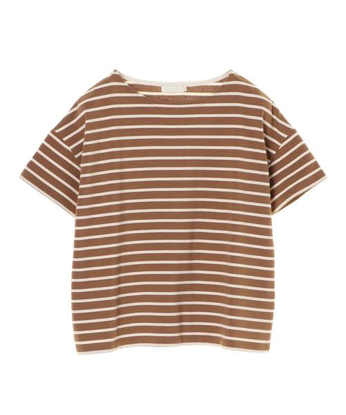 earth music&ecology（アースミュージックアンドエコロジー）の「ボーダーボーダーSSプルオーバー(プレーン)（Tシャツ/カットソー・レディース・ブラック/ブラウン/アイボリー/マスタード/キャメル/レッド系その他4・M/L）」の10枚目の写真
