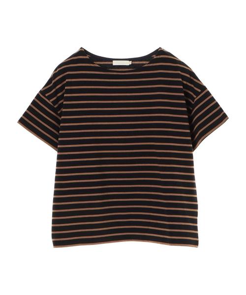 earth music&ecology（アースミュージックアンドエコロジー）の「ボーダーボーダーSSプルオーバー(プレーン)（Tシャツ/カットソー・レディース・ブラック/ブラウン/アイボリー/マスタード/キャメル/レッド系その他4・M/L）」の11枚目の写真