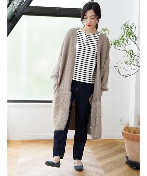 earth music&ecology（アースミュージックアンドエコロジー）の「ボーダーボーダーSSプルオーバー(プレーン)（Tシャツ/カットソー・レディース・ブラック/ブラウン/アイボリー/マスタード/キャメル/レッド系その他4・M/L）」の15枚目の写真