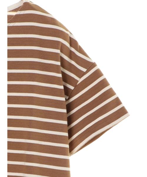 earth music&ecology（アースミュージックアンドエコロジー）の「ボーダーボーダーSSプルオーバー(プレーン)（Tシャツ/カットソー・レディース・ブラック/ブラウン/アイボリー/マスタード/キャメル/レッド系その他4・M/L）」の22枚目の写真