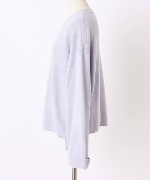 one after another NICE CLAUP（ワンアフターアナザーナイスクラップ）の「ロゴ刺繍ニットプルオーバー（ニット/セーター・レディース・アイボリー/ブラック/ベージュ/ラベンダー/ピンク・FREE）」の11枚目の写真