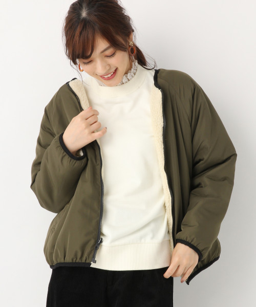 GLOBAL WORK（グローバルワーク）の「ボアリバーシブルブルゾン/814403（ブルゾン・レディース・オフホワイト/ブラック・MEDIUM/LARGE）」の3枚目の写真