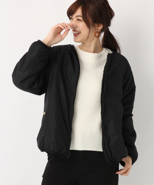 GLOBAL WORK（グローバルワーク）の「ボアリバーシブルブルゾン/814403（ブルゾン・レディース・オフホワイト/ブラック・MEDIUM/LARGE）」の4枚目の写真