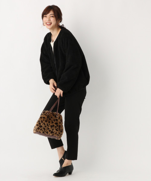 GLOBAL WORK（グローバルワーク）の「ボアリバーシブルブルゾン/814403（ブルゾン・レディース・オフホワイト/ブラック・MEDIUM/LARGE）」の6枚目の写真