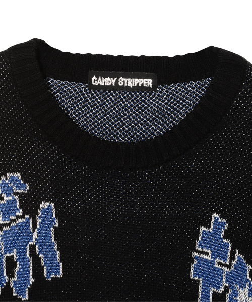 Candy Stripper(キャンディストリッパー)の「FANCY LOGO ニット(ニット/セーター・レディース・ブラック/ピンク/グリーン・2)」の9枚目の写真