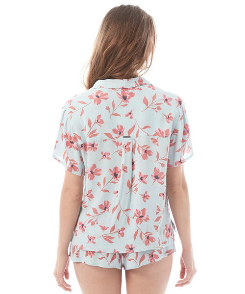 BILLABONG（ビラボン）の「BILLABONG レディース  ROLL CALL 半袖シャツ/ビラボン  総柄（シャツ/ブラウス・レディース・ライトブルー/マスタード・SMALL）」の5枚目の写真