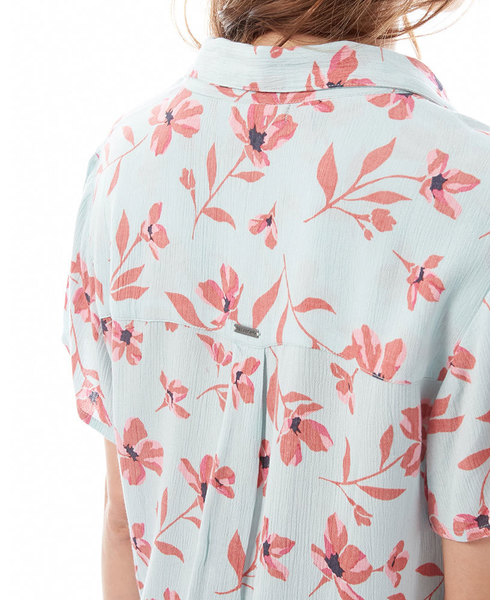 BILLABONG（ビラボン）の「BILLABONG レディース  ROLL CALL 半袖シャツ/ビラボン  総柄（シャツ/ブラウス・レディース・ライトブルー/マスタード・SMALL）」の9枚目の写真