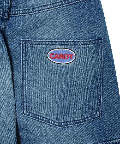 Candy Stripper（キャンディストリッパー）の「DENIM CARGO パンツ（デニムパンツ・レディース・ダークインディゴブルー/ライトインディゴブルー・1/2）」の8枚目の写真