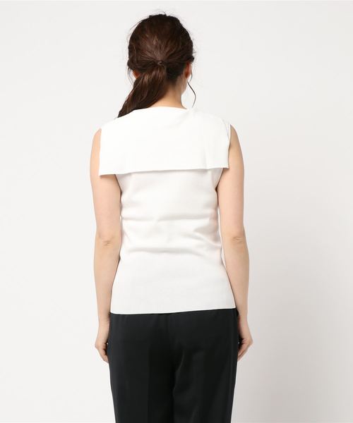 N.(N. Natural Beauty Basic)(エヌエヌナチュラルビューティーベーシック)の「セーラーカラーニット(ニット/セーター・レディース・ホワイト/ネイビー/グリーン・MEDIUM)」の11枚目の写真