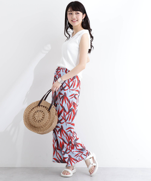N.(N. Natural Beauty Basic)(エヌエヌナチュラルビューティーベーシック)の「セーラーカラーニット(ニット/セーター・レディース・ホワイト/ネイビー/グリーン・MEDIUM)」の5枚目の写真