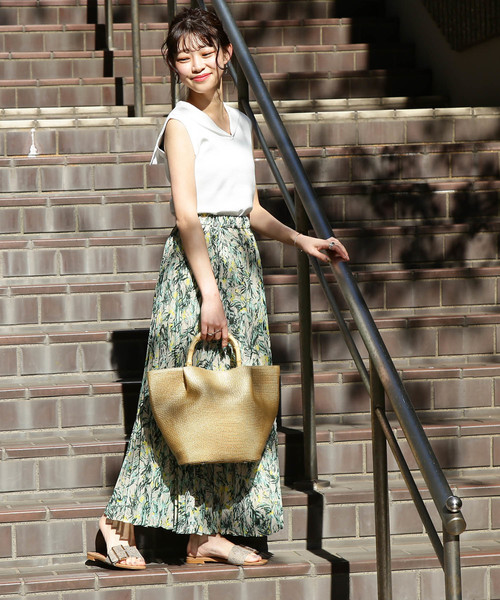 N.(N. Natural Beauty Basic)(エヌエヌナチュラルビューティーベーシック)の「セーラーカラーニット(ニット/セーター・レディース・ホワイト/ネイビー/グリーン・MEDIUM)」の4枚目の写真