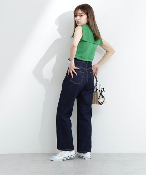 N.(N. Natural Beauty Basic)(エヌエヌナチュラルビューティーベーシック)の「セーラーカラーニット(ニット/セーター・レディース・ホワイト/ネイビー/グリーン・MEDIUM)」の16枚目の写真