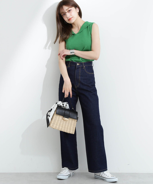 N.(N. Natural Beauty Basic)(エヌエヌナチュラルビューティーベーシック)の「セーラーカラーニット(ニット/セーター・レディース・ホワイト/ネイビー/グリーン・MEDIUM)」の15枚目の写真