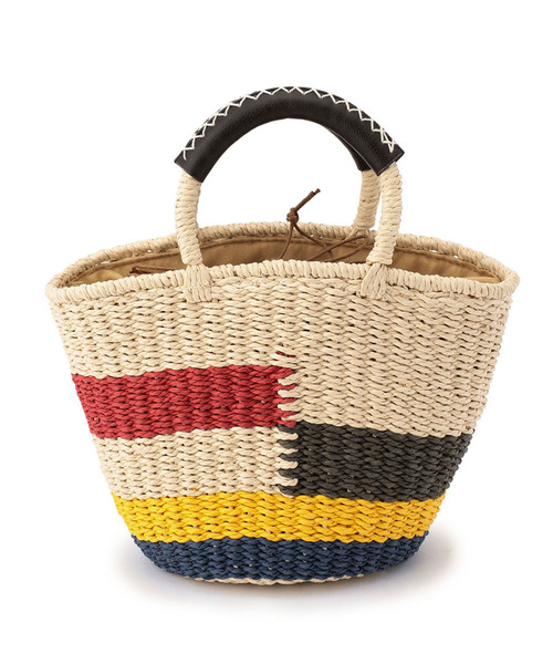 DECOY SINCE 1981(デコイシンスイチキュウハチイチ)の「カラーブロックかごバッグ(かごバッグ・レディース・ベージュ/グレー・フリー)」の7枚目の写真