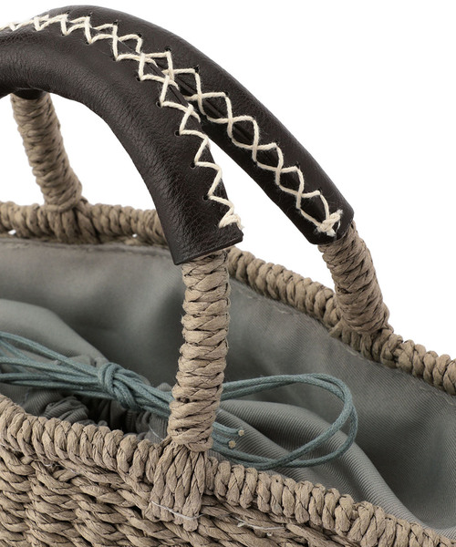 DECOY SINCE 1981(デコイシンスイチキュウハチイチ)の「カラーブロックかごバッグ(かごバッグ・レディース・ベージュ/グレー・フリー)」の6枚目の写真