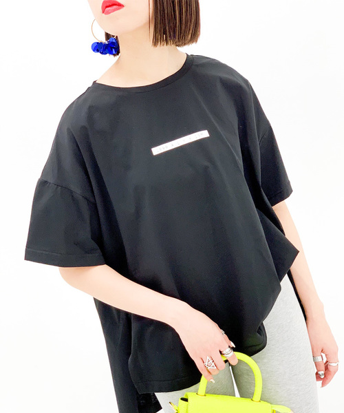 Narcissus（ナルシス）の「【Narcissus】サイドスリットTシャツ”ALYX ISM”（Tシャツ/カットソー・レディース・ホワイト/ブラック・FREE）」の2枚目の写真