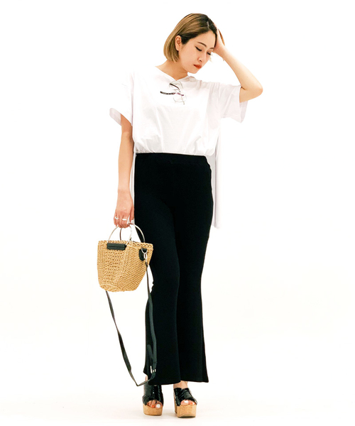 Narcissus（ナルシス）の「【Narcissus】サイドスリットTシャツ”ALYX ISM”（Tシャツ/カットソー・レディース・ホワイト/ブラック・FREE）」の18枚目の写真