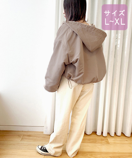 apres jour（アプレジュール）の「【大きいサイズ】ボアライナー付き袖ボリューム2WAYマウンテンパーカー【ZOZOTOWN限定アイテム】19AW★（マウンテンパーカー・レディース・ブラック/ベージュ/アイボリー/モカ・X-LARGE）」の13枚目の写真