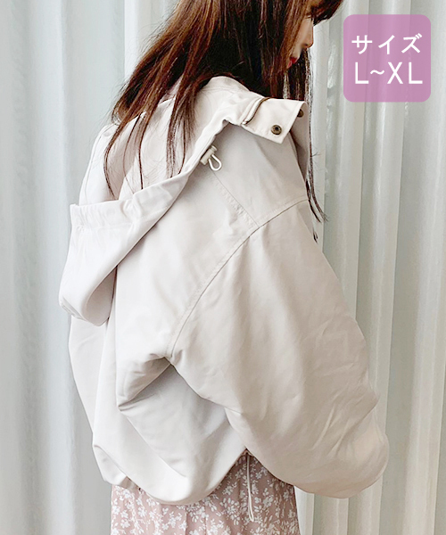 apres jour（アプレジュール）の「【大きいサイズ】ボアライナー付き袖ボリューム2WAYマウンテンパーカー【ZOZOTOWN限定アイテム】19AW★（マウンテンパーカー・レディース・ブラック/ベージュ/アイボリー/モカ・X-LARGE）」の17枚目の写真