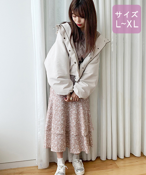 apres jour（アプレジュール）の「【大きいサイズ】ボアライナー付き袖ボリューム2WAYマウンテンパーカー【ZOZOTOWN限定アイテム】19AW★（マウンテンパーカー・レディース・ブラック/ベージュ/アイボリー/モカ・X-LARGE）」の18枚目の写真