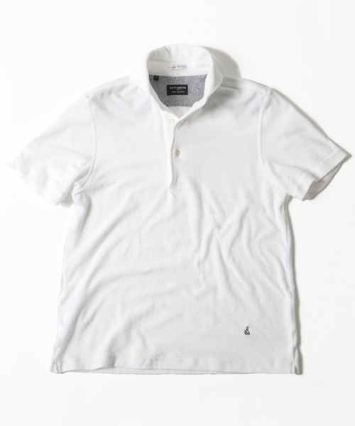 NANO universe（ナノユニバース）の「GUY ROVER(ギ・ローバー)/ 別注POLO SHIRTS（ポロシャツ・メンズ・グレー/ネイビー/ホワイト/ブラック・SMALL/MEDIUM/X-SMALL）」の2枚目の写真