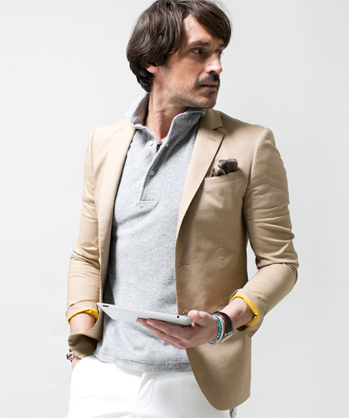 NANO universe（ナノユニバース）の「GUY ROVER(ギ・ローバー)/ 別注POLO SHIRTS（ポロシャツ・メンズ・グレー/ネイビー/ホワイト/ブラック・SMALL/MEDIUM/X-SMALL）」の13枚目の写真