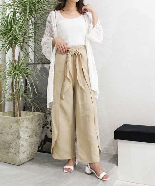 MODE ROBE（モードローブ）の「ニットキャミ＆カーデセット（タンクトップ・レディース・アイボリー/ブラック/ベージュ/ブラウン・FREE）」の17枚目の写真