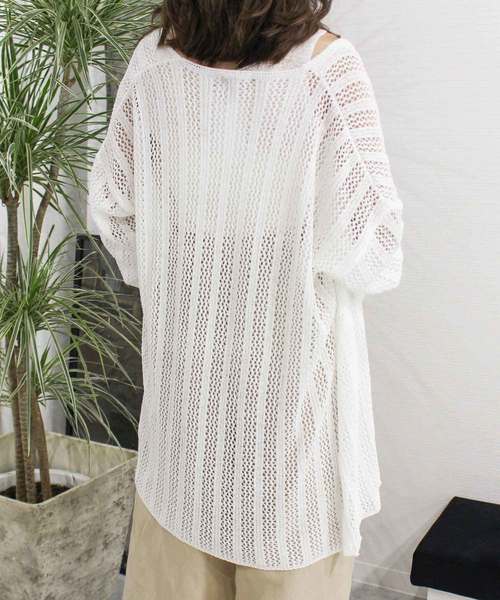 MODE ROBE（モードローブ）の「ニットキャミ＆カーデセット（タンクトップ・レディース・アイボリー/ブラック/ベージュ/ブラウン・FREE）」の5枚目の写真