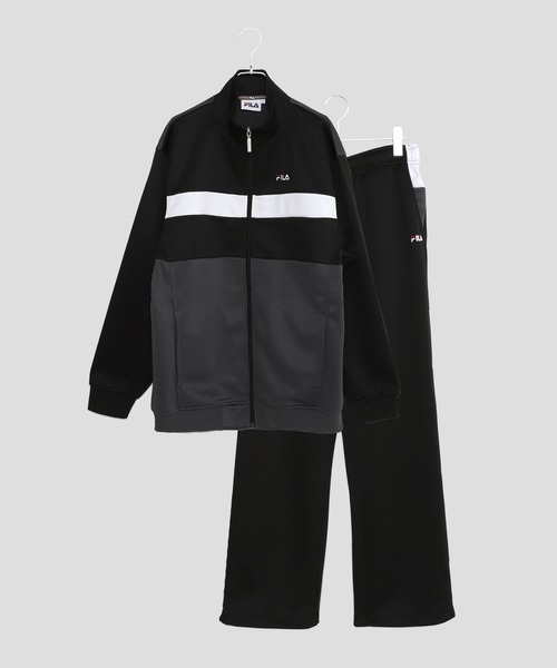 FILA（フィラ）の「【別注】FILA/フィラ ワンポイント ロゴ 刺繍 切替 ジャージ 上下セットトラックジャケット トラックパンツ セットアップ（ジャージ・メンズ・ブラック/ネイビー/チャコール/グレー系その他・M/L/LL/3L/4L）」の15枚目の写真