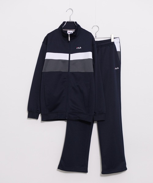 FILA（フィラ）の「【別注】FILA/フィラ ワンポイント ロゴ 刺繍 切替 ジャージ 上下セットトラックジャケット トラックパンツ セットアップ（ジャージ・メンズ・ブラック/ネイビー/チャコール/グレー系その他・M/L/LL/3L/4L）」の14枚目の写真