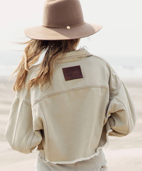 ALEXIA STAM（アリシアスタン）の「Cropped Color Denim Jacket/クロップドカラーデニムジャケット（デニムジャケット・レディース・アイボリー/ベージュ/ライトブルー・FREE）」の12枚目の写真