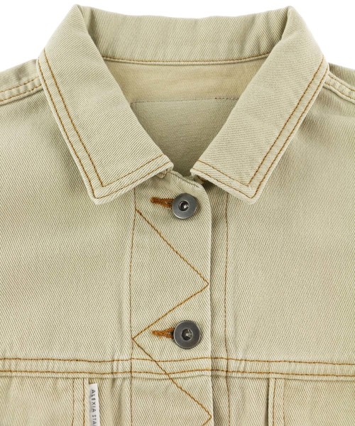 ALEXIA STAM（アリシアスタン）の「Cropped Color Denim Jacket/クロップドカラーデニムジャケット（デニムジャケット・レディース・アイボリー/ベージュ/ライトブルー・FREE）」の14枚目の写真