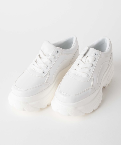 WEGO（ウィゴー）の「WEGO/ボリュームソールスニーカー（スニーカー・レディース・ベージュ/ホワイト/ブラック・MEDIUM/LARGE）」の12枚目の写真