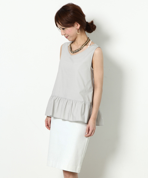 Liesse(リエス)の「2WAYワンピース(ワンピース・レディース・ホワイト/グレー/サックスブルー・2/3)」の3枚目の写真