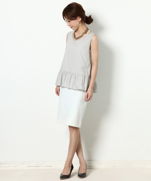 Liesse(リエス)の「2WAYワンピース(ワンピース・レディース・ホワイト/グレー/サックスブルー・2/3)」の18枚目の写真