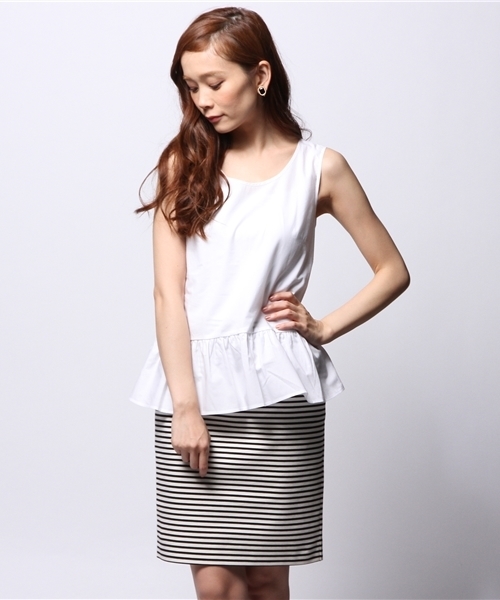 Liesse(リエス)の「2WAYワンピース(ワンピース・レディース・ホワイト/グレー/サックスブルー・2/3)」の20枚目の写真