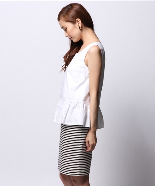 Liesse(リエス)の「2WAYワンピース(ワンピース・レディース・ホワイト/グレー/サックスブルー・2/3)」の5枚目の写真