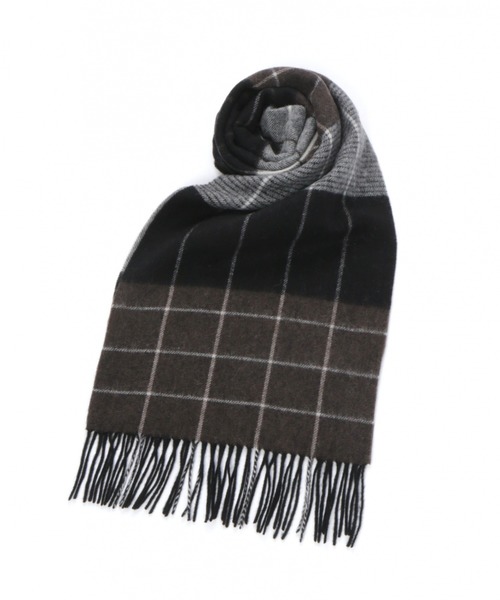 LAKOLE（ラコレ）の「ヨーロピアンチェックマフラー / LAKOLE（マフラー・メンズ・ブラウン/レッド/ブルー・FREE）」の2枚目の写真